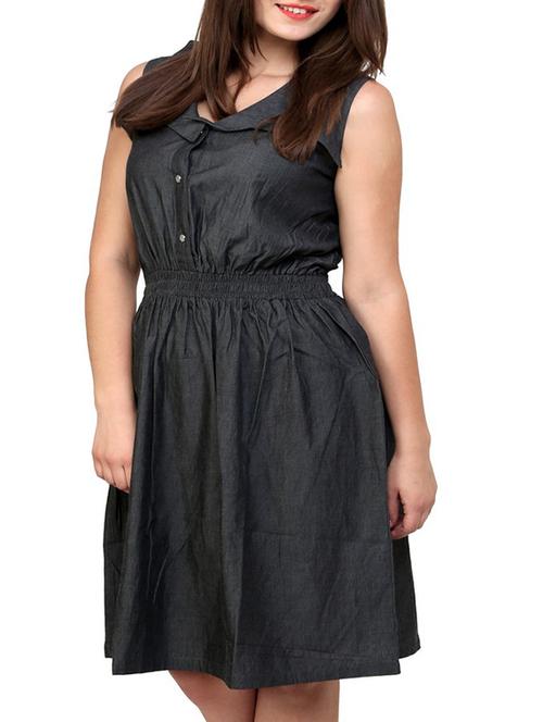 black denim dress - 10059157 - Very Small Image - 1