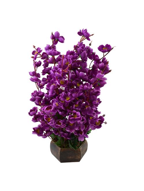 Artificial Flower Plant With Wooden Pot Style - 10059246 - Very Small Image - 1