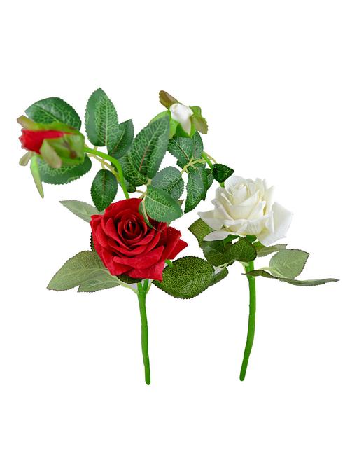 Artificial Rose Flower Plant Set of 2 Sticks Style - 10059278 - Very Small Image - 1
