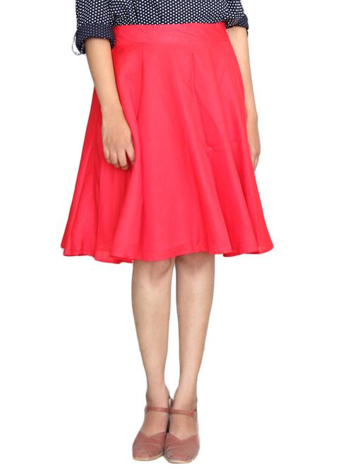 red viscose skirts - 10064672 - Very Small Image - 1