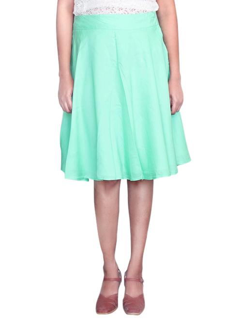 green viscose skirts - 10064676 - Very Small Image - 1