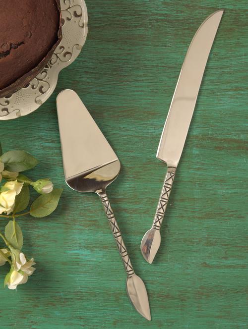 stainless steel pie server with knife set - 1006551 - Very Small Image - 1