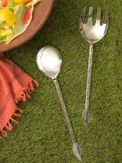 stainless steel salad server set - 1006552 - Very Small Image - 1