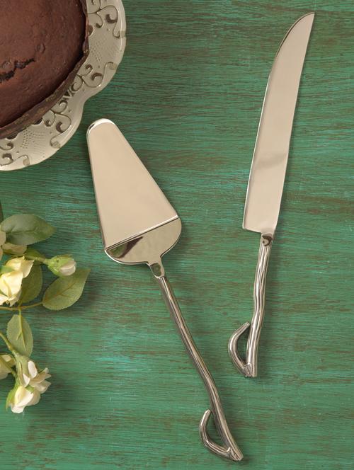twig inspired pie server with knife set - 1006561 - Very Small Image - 1