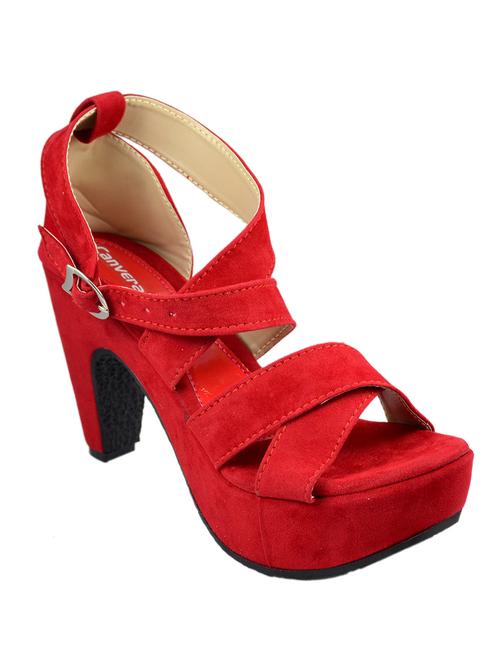 red leatherette sandal - 10068151 - Very Small Image - 1