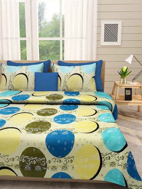 first row contemporary style bedsheet with two pillow cover - 10068370 - Very Small Image - 1