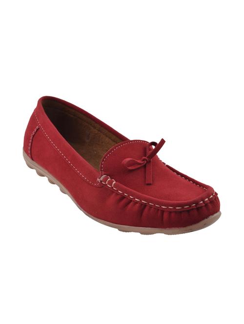 red velvet moccasins - 10074002 - Very Small Image - 1