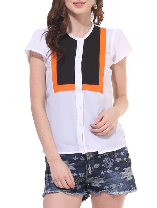 white georgette shirt - 10077059 - Very Small Image - 1