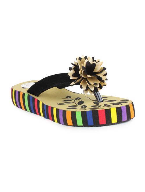black rubber toe separator flip flops - 10077182 - Very Small Image - 1