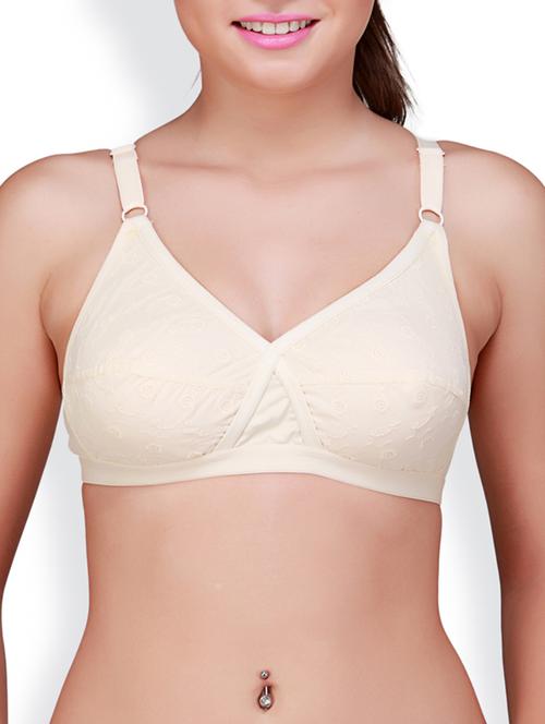 skin colored cotton bra - 10078077 - Very Small Image - 1