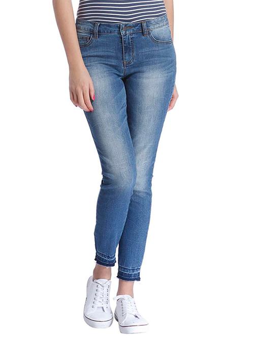 dark blue ankle-length jeans - 10078164 - Very Small Image - 1