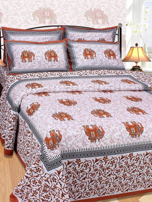 1 king bedsheet::2 pillow covers - 10080325 - Very Small Image - 1