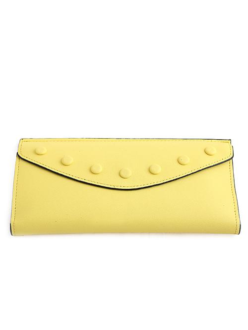 yellow leatherette wallet - 10081141 - Very Small Image - 1