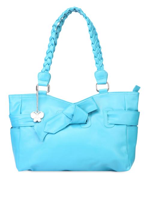  blue leatherette handbag - 1008126 - Very Small Image - 1