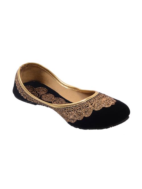 black cotton jutis & mojaris - 10084738 - Very Small Image - 1