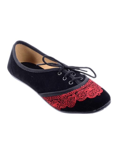 black,red cotton casual shoes - 10084841 - Very Small Image - 1