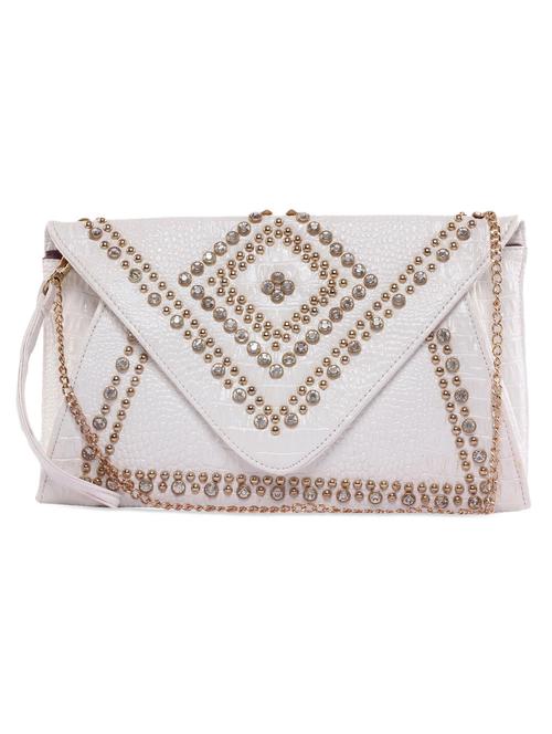 white leatherette clutch - 1008862 - Very Small Image - 1