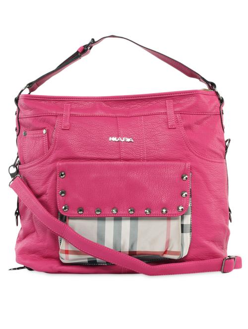 checked patch packet pink handbag - 1008977 - Very Small Image - 1