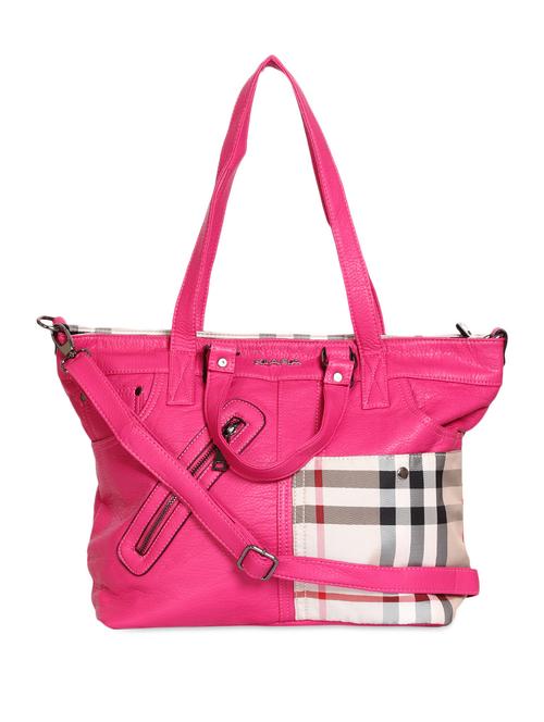 checked patch pink handbag - 1009008 - Very Small Image - 1