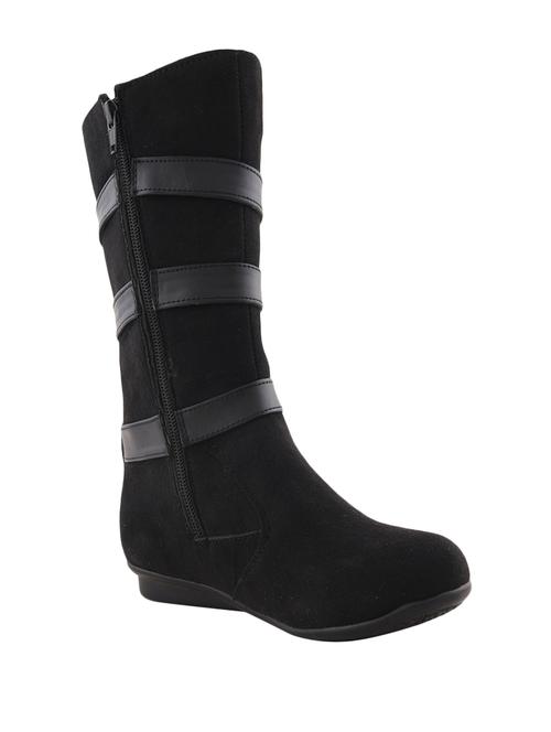 black leatherette calf  boot - 10096240 - Very Small Image - 1