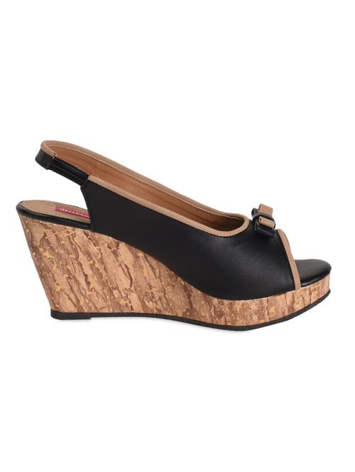 black leatherette wedges - 1011126 - Very Small Image - 1