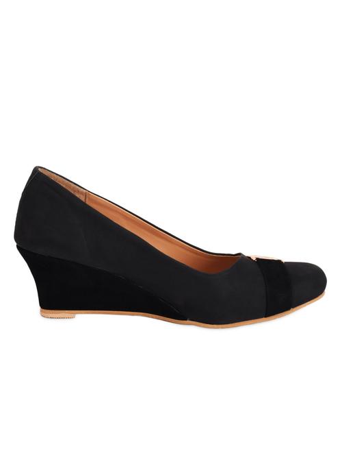 black leatherette wedges - 1011165 - Very Small Image - 1