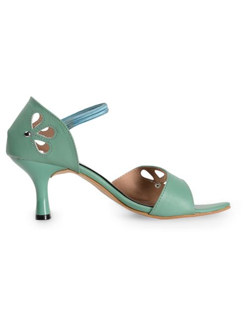 green leatherette sandals - 1011185 - Very Small Image - 1