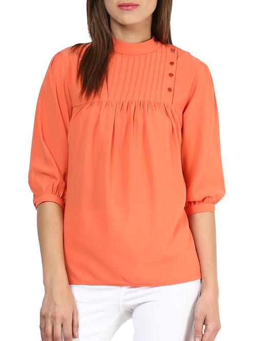 button detail gathered top - 10117251 - Very Small Image - 1