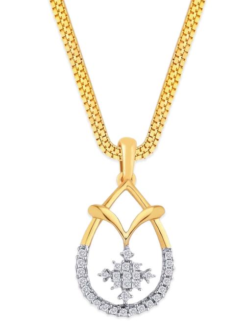 yellow gold and diamond pendant  - 1011820 - Very Small Image - 1