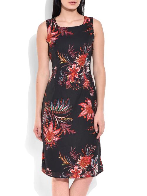 black poly georgette dress - 10123152 - Very Small Image - 1