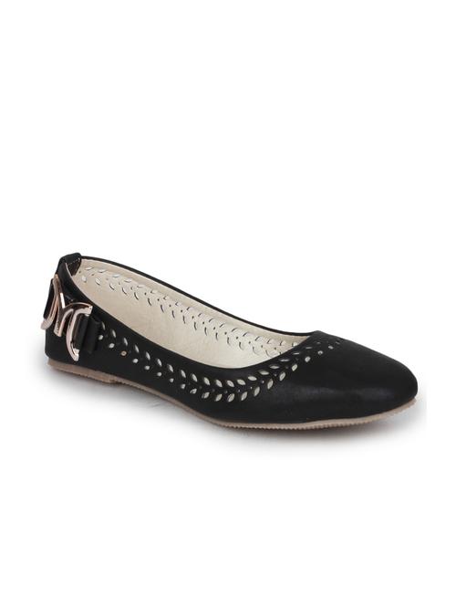 black leatherette slip on ballerina - 10124238 - Very Small Image - 1