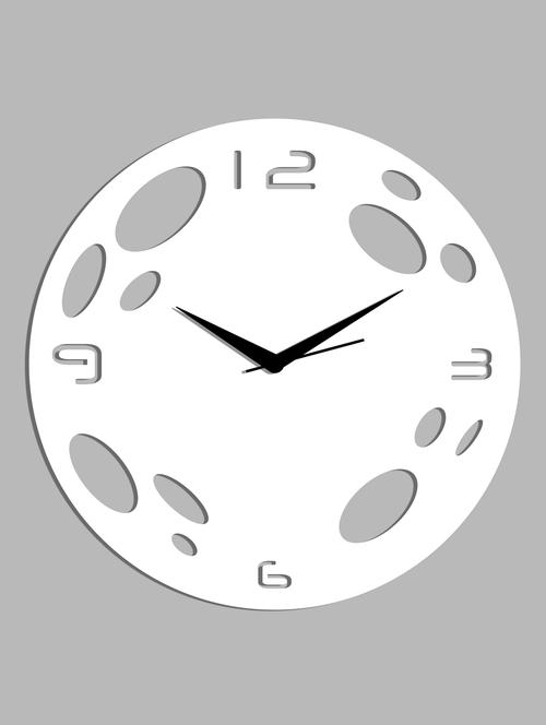 white acrylic clock with cutwork digits - 1012989 - Very Small Image - 1