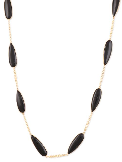 black leaf-shaped beaded necklace - 1013309 - Very Small Image - 1