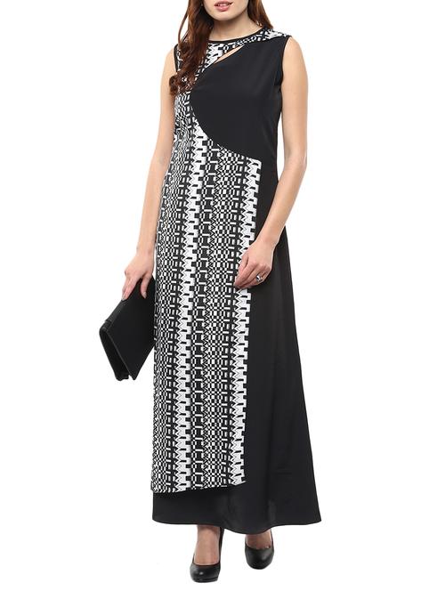 black crepe dress - 10138701 - Very Small Image - 1