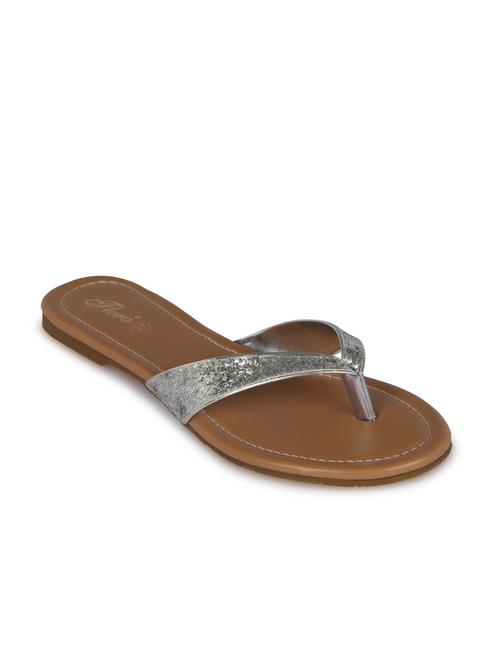 silver faux leather sandal - 10139439 - Very Small Image - 1
