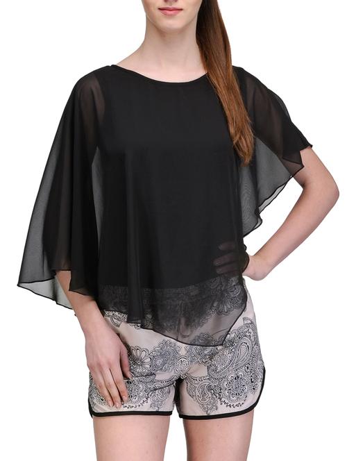 multi colored polyester top and shorts set coord - 10140683 - Very Small Image - 1