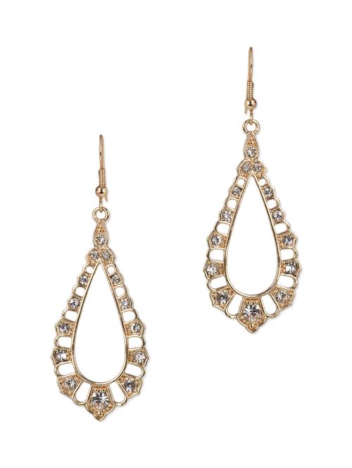 gold and white embellished earrings - 1014499 - Very Small Image - 1