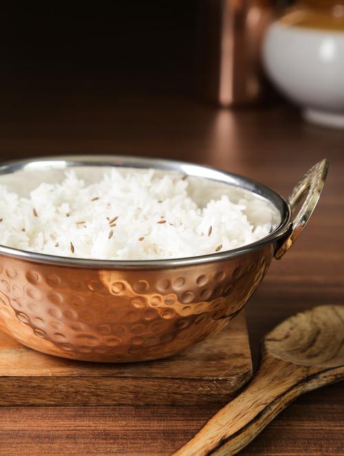 royal kadai in copper & with brass handle (no.2) - 10147616 - Very Small Image - 1