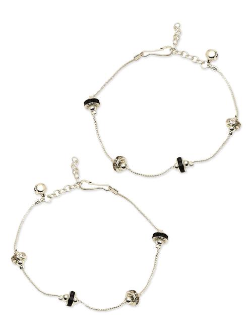 silver anklets and payal - 10147745 - Very Small Image - 1