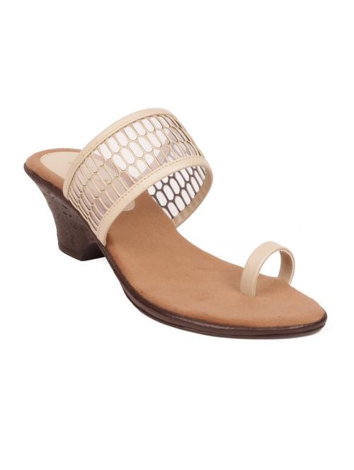 beige leatherette sandal - 10148115 - Very Small Image - 1