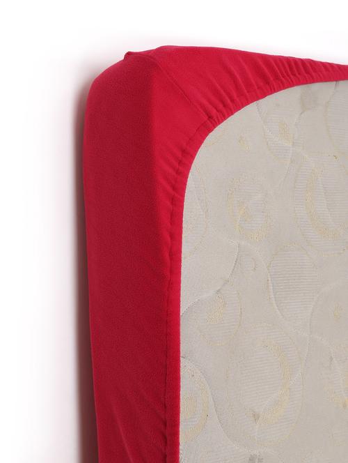 jersey dreams winter dark pink fleece bedsheet - 10148576 - Very Small Image - 1