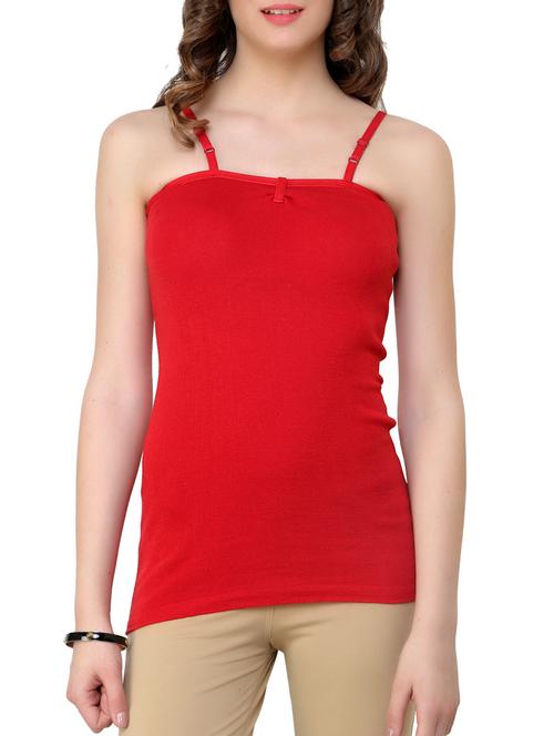 renka comfortable red color camisole summer tank tops for women - 10167053 - Very Small Image - 1