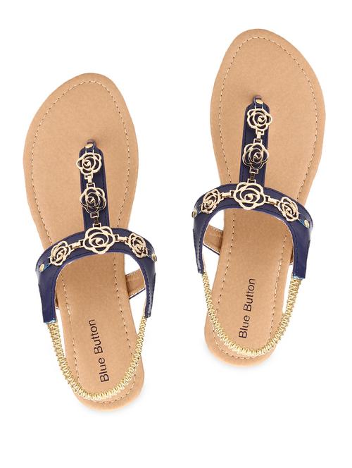 blue rose embellished sandals - 1016826 - Very Small Image - 1