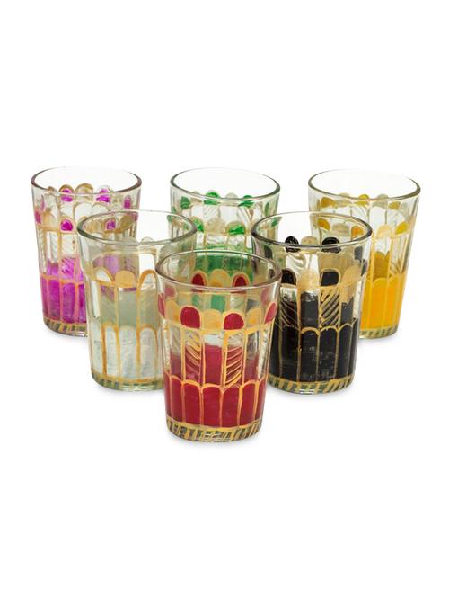 assorted painted tea glasses (set of 6) - 1017018 - Very Small Image - 1