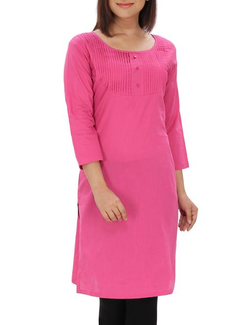pink rayon kurta - 10170582 - Very Small Image - 1