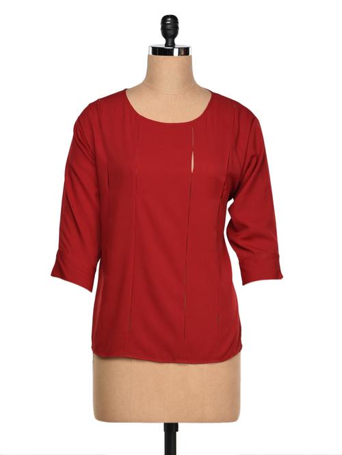 round neck solid top - 1017535 - Very Small Image - 1