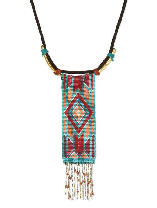 aztec pattern beaded necklace - 1017558 - Very Small Image - 1