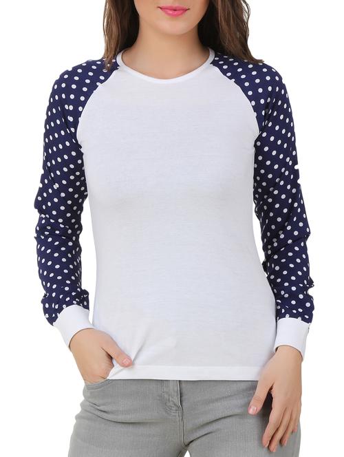 raglan sleeved polka dotted top - 10193760 - Very Small Image - 1
