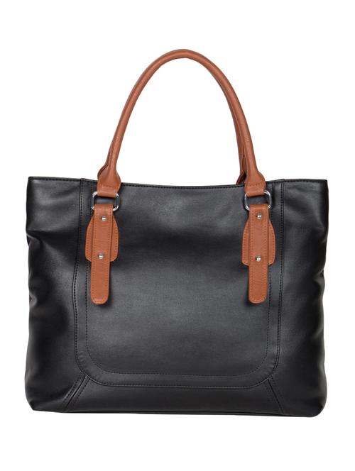Black Leatherette Handbag - 10214339 - Very Small Image - 1
