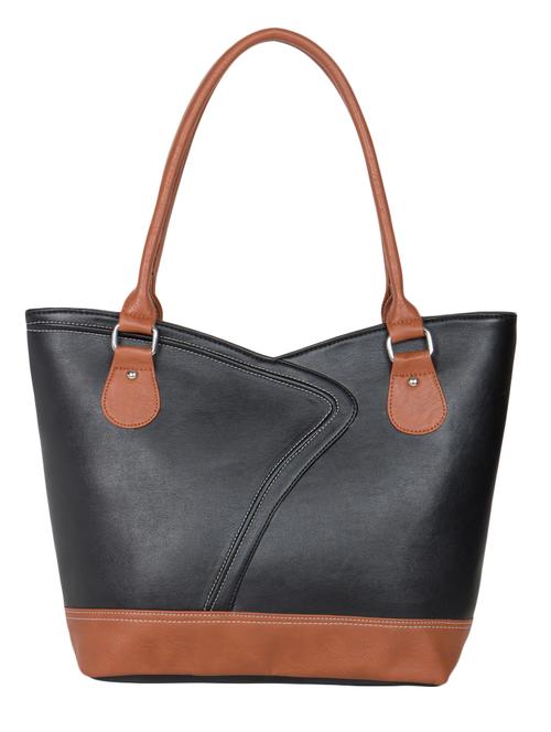 black  leatherette handbag - 10214349 - Very Small Image - 1